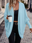 Women's Open Front Cardigan Sweater, Ribbed Knit Long Sleeve