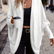 Women's Open Front Cardigan Sweater, Ribbed Knit Long Sleeve