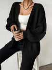 Women's Chunky Knit Cardigan, Open Front Oversized Cardigan Sweater