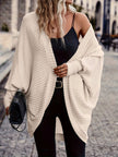 Women's Open Front Cardigan Sweater, Ribbed Knit Long Sleeve