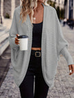 Women's Open Front Cardigan Sweater, Ribbed Knit Long Sleeve