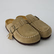 Women's Comfortable Slip On Walking Shoes, Suede Moc Toe with Cork Midsole