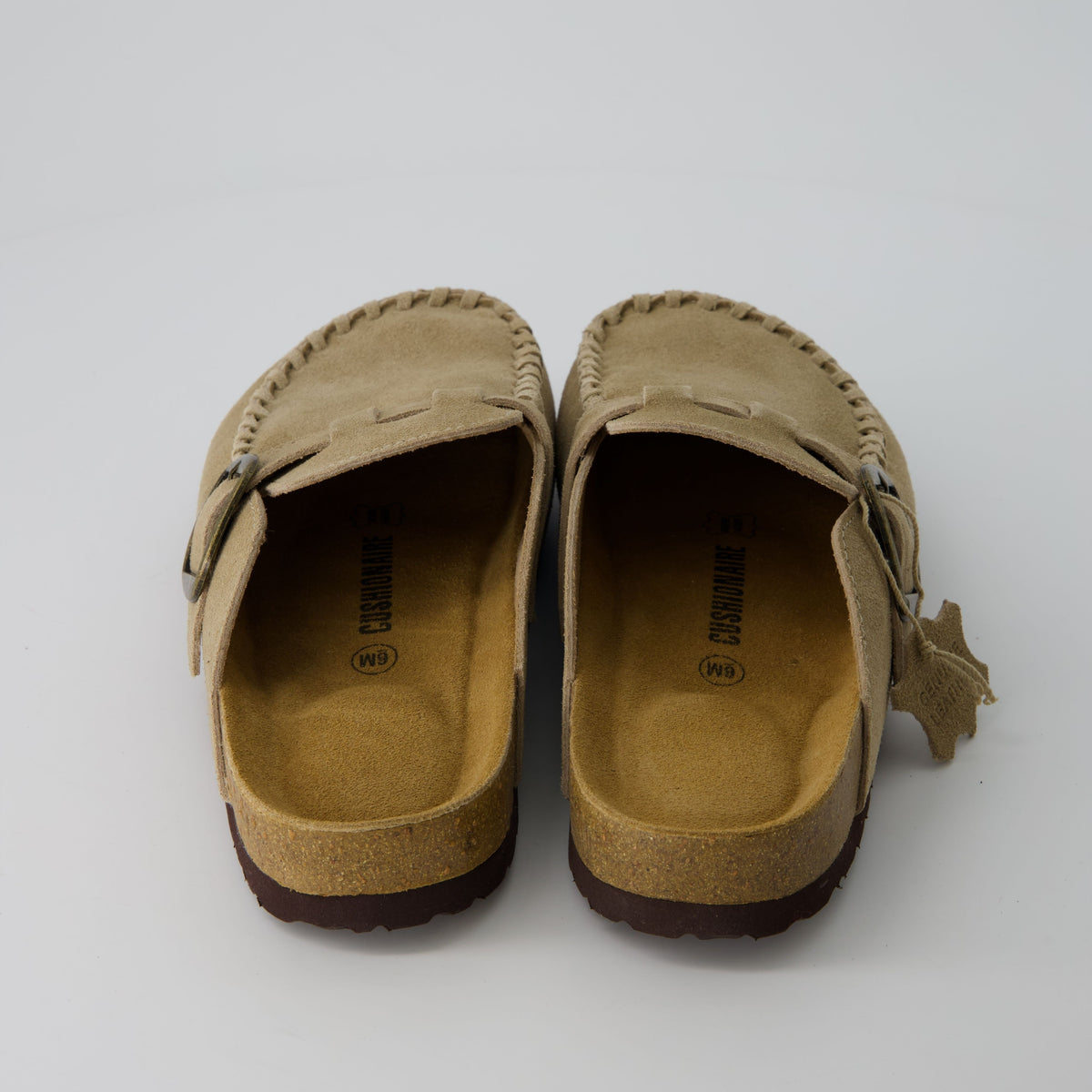 Women's Comfortable Slip On Walking Shoes, Suede Moc Toe with Cork Midsole