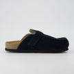 Women's Comfortable Slip On Walking Shoes, Suede Moc Toe with Cork Midsole