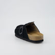 Women's Comfortable Slip On Walking Shoes, Suede Moc Toe with Cork Midsole