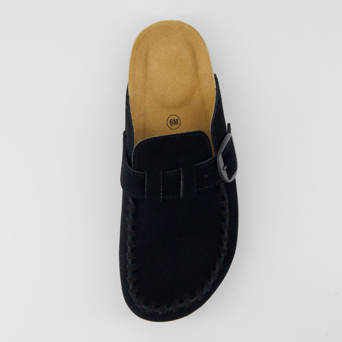 Women's Comfortable Slip On Walking Shoes, Suede Moc Toe with Cork Midsole