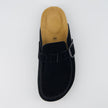 Women's Comfortable Slip On Walking Shoes, Suede Moc Toe with Cork Midsole