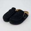 Women's Comfortable Slip On Walking Shoes, Suede Moc Toe with Cork Midsole