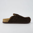 Women's Comfortable Slip On Walking Shoes, Suede Moc Toe with Cork Midsole