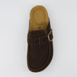 Women's Comfortable Slip On Walking Shoes, Suede Moc Toe with Cork Midsole