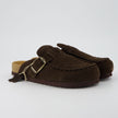 Women's Comfortable Slip On Walking Shoes, Suede Moc Toe with Cork Midsole