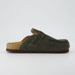 Women's Comfortable Slip On Walking Shoes, Suede Moc Toe with Cork Midsole