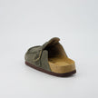 Women's Comfortable Slip On Walking Shoes, Suede Moc Toe with Cork Midsole