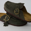 Women's Comfortable Slip On Walking Shoes, Suede Moc Toe with Cork Midsole