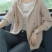 Women's Zip Up Cardigan, Lightweight Knit Hoodie with Pockets