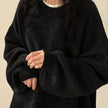 Women's Drop Shoulder Pullover Sweater, Relaxed Crew Neck Knit
