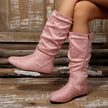 Slouchy mid calf boots for women, low heel, view 13
