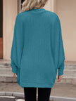 Women's Open Front Cardigan Sweater, Ribbed Knit Long Sleeve