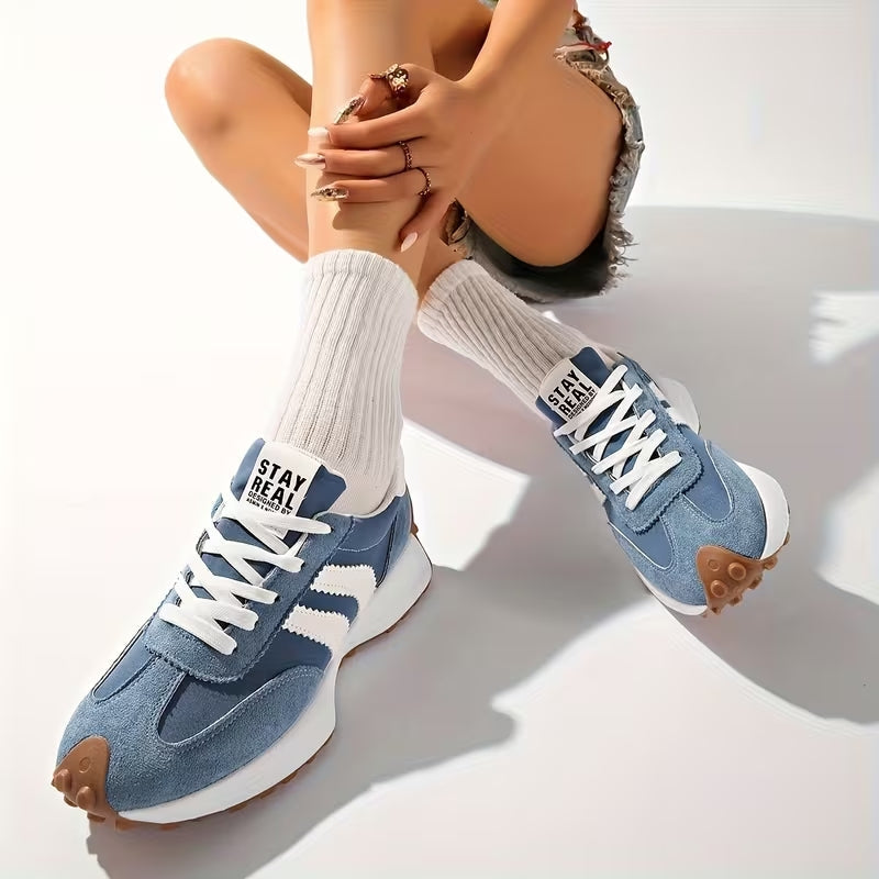 Women's Chunky Sneakers, Retro Platform Gum Sole Trainers
