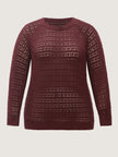 Plus Size Cable Knit Sweater for Women, Cut Out Pullover, 1X-6X