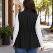 Plus Size Utility Vest for Women, Cargo Vest with Waist Tie, 10-30