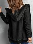 Women's Hooded Cardigan, Plush Lined Sweater Jacket with Pockets