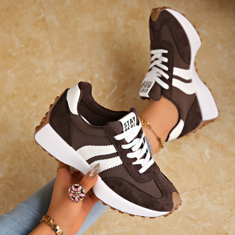 Women's Chunky Sneakers, Retro Platform Gum Sole Trainers