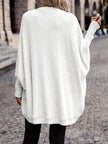 Women's Open Front Cardigan Sweater, Ribbed Knit Long Sleeve