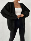 Women's Chunky Knit Cardigan, Open Front Oversized Cardigan Sweater