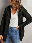 Women's Hooded Cardigan, Plush Lined Sweater Jacket with Pockets