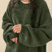 Women's Drop Shoulder Pullover Sweater, Relaxed Crew Neck Knit