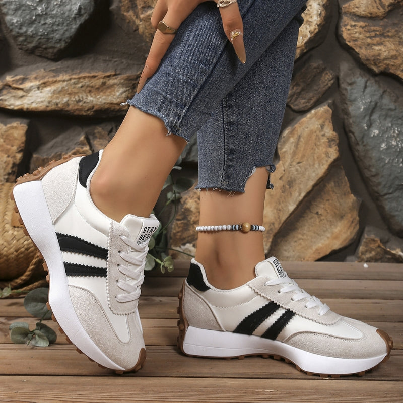 Women's Chunky Sneakers, Retro Platform Gum Sole Trainers