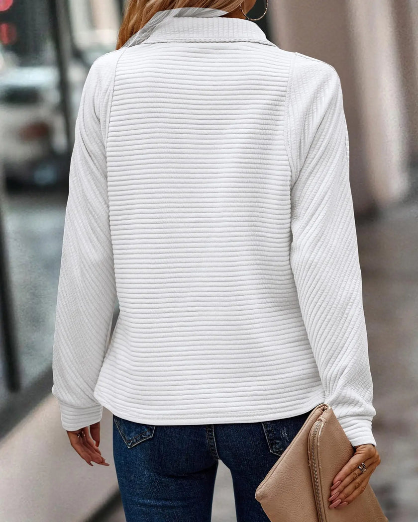 Women's Quarter Zip Sweater, Half Zip Mock Neck Knit, Plus Size S-3XL