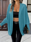 Women's Open Front Cardigan Sweater, Ribbed Knit Long Sleeve