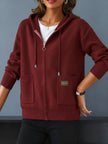 Women's Zip Up Cardigan, Lightweight Knit Hoodie with Pockets