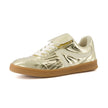 Women's Leopard Sneakers, Retro Low Top Lace Up Shoes, Leopard or Metallic