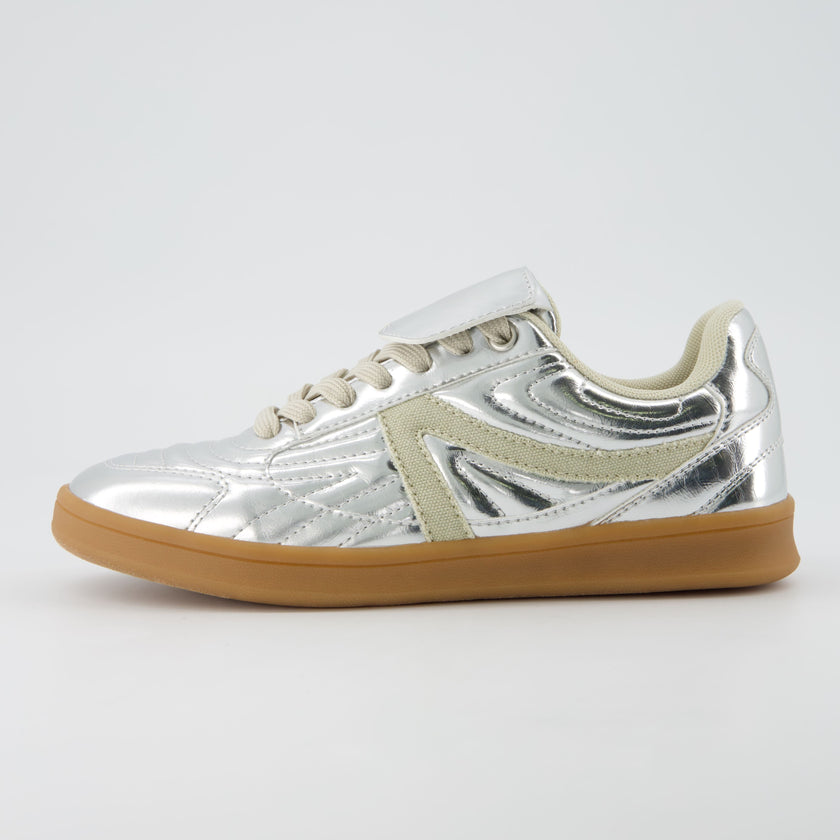 Women's Leopard Sneakers, Retro Low Top Lace Up Shoes, Leopard or Metallic