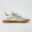 Women's Leopard Sneakers, Retro Low Top Lace Up Shoes, Leopard or Metallic