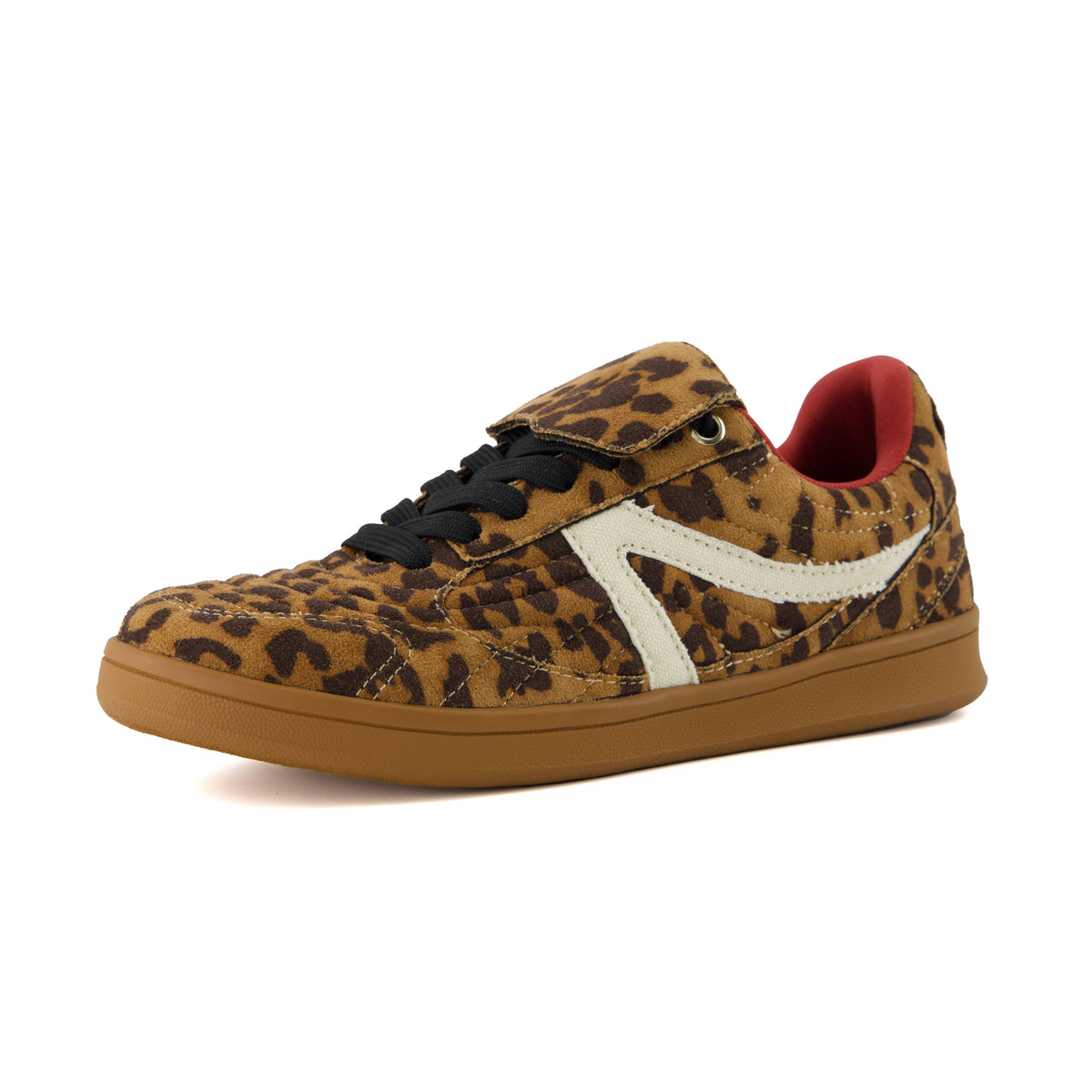 Women's Leopard Sneakers, Retro Low Top Lace Up Shoes, Leopard or Metallic