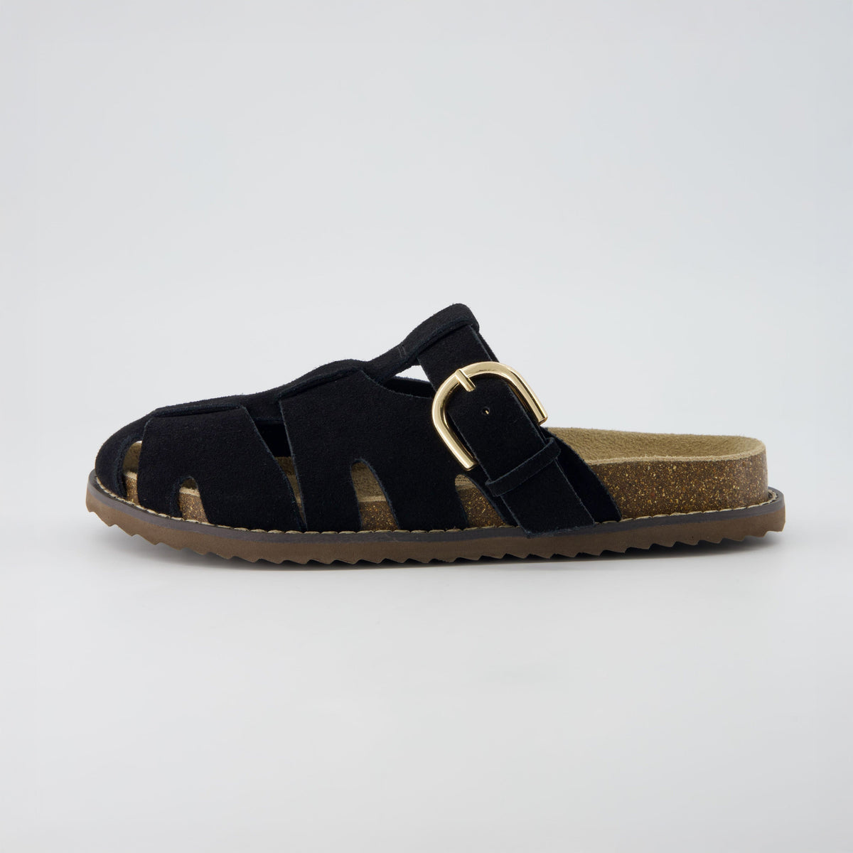 Clogs with Strap for Women, Suede Buckle Clogs, Medium and Wide Width