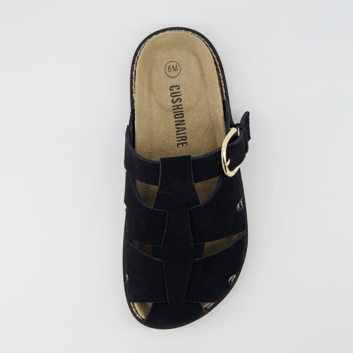 Clogs with Strap for Women, Suede Buckle Clogs, Medium and Wide Width
