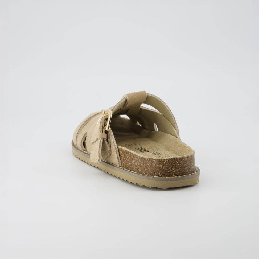 Clogs with Strap for Women, Suede Buckle Clogs, Medium and Wide Width