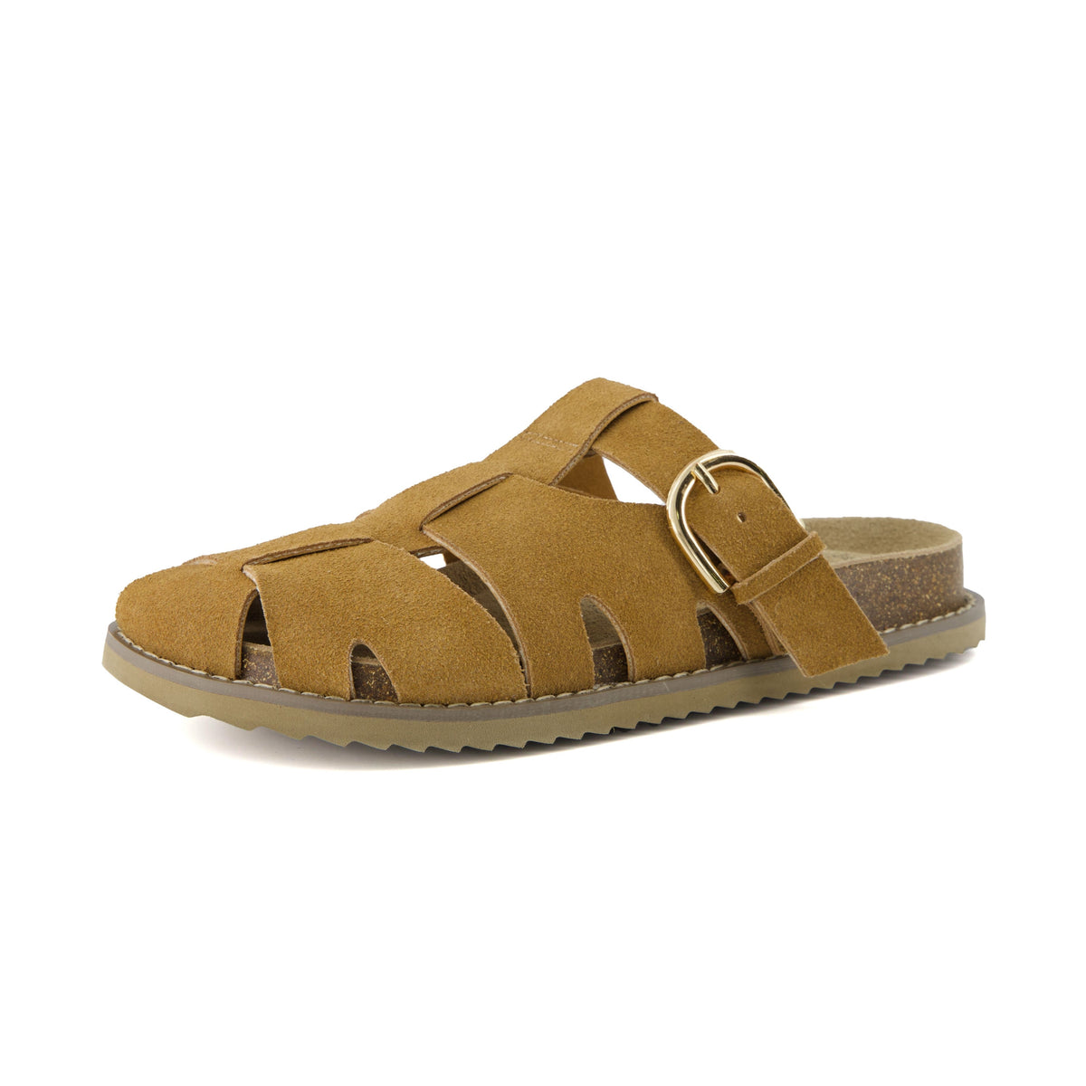 Clogs with Strap for Women, Suede Buckle Clogs, Medium and Wide Width