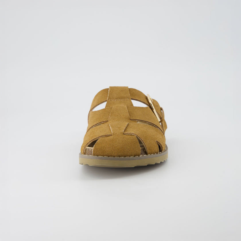 Clogs with Strap for Women, Suede Buckle Clogs, Medium and Wide Width