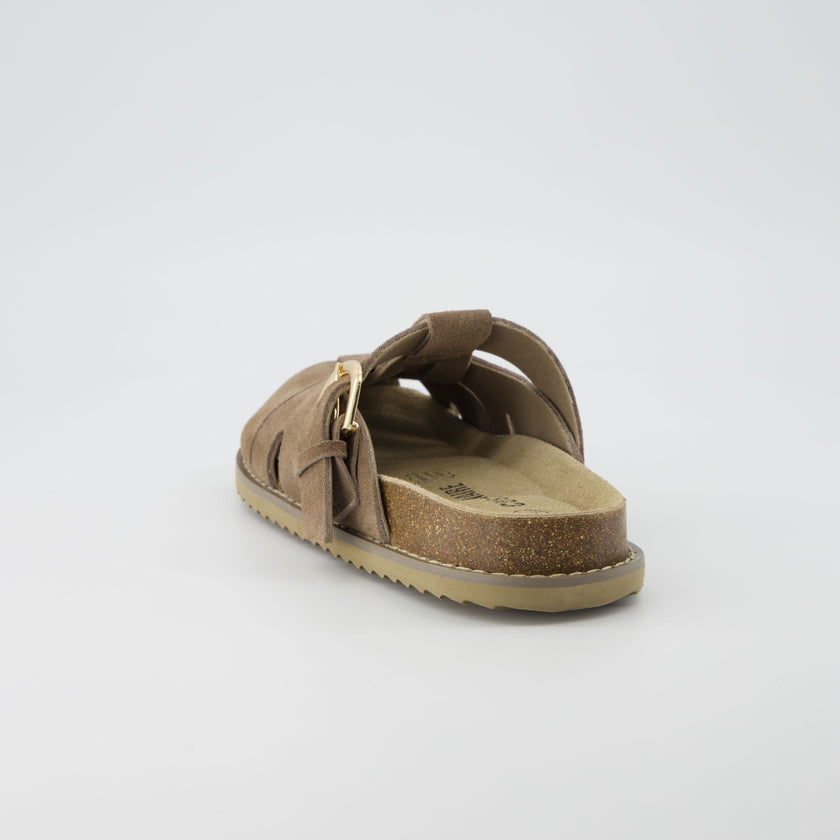 Clogs with Strap for Women, Suede Buckle Clogs, Medium and Wide Width