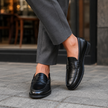 Women's Black Loafers, Classic Slip-On Flat Loafers, Black Brown or Khaki
