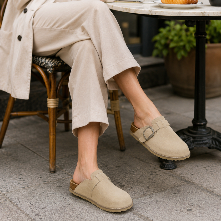 Mules for Women, Suede Clog Mules in 12 Colors, Medium and Wide Width