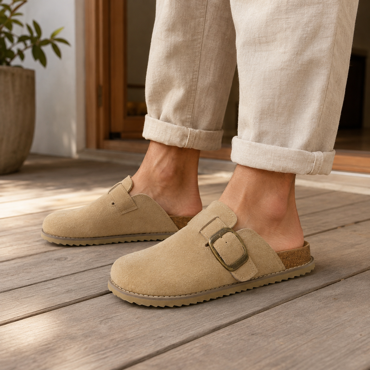 Mules for Women, Suede Clog Mules in 12 Colors, Medium and Wide Width