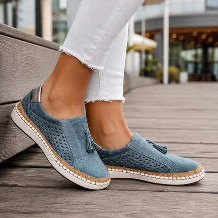 Women's Arch Support Shoes, Slip-On Cushioned Walking Shoes for Flat Feet