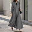 Women's Wrap Maxi Dress, Long Sleeve Belted Fall Maxi Dress